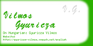 vilmos gyuricza business card